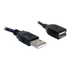 USB 2.0 pagarinātāja kabelis DeLOCK 82457 0,15 m melns