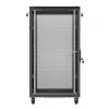 19 collu statīva skapis LANBERG FF01-6022-23B, 22U, 600×1000 mm, melns, perforētas durvis