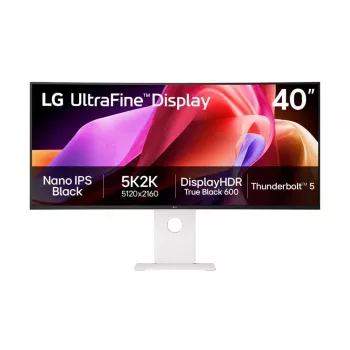 LG UltraWide 40WT95UF-W LED monitors 100,9 cm (40 collas), Balts/melns, 5K2K, Nano-IPS, Izliekts, Thunderbolt 5.0, KVM slēdzis, Daisy Chain, 120Hz panelis (40WT95UF-W.AEU)