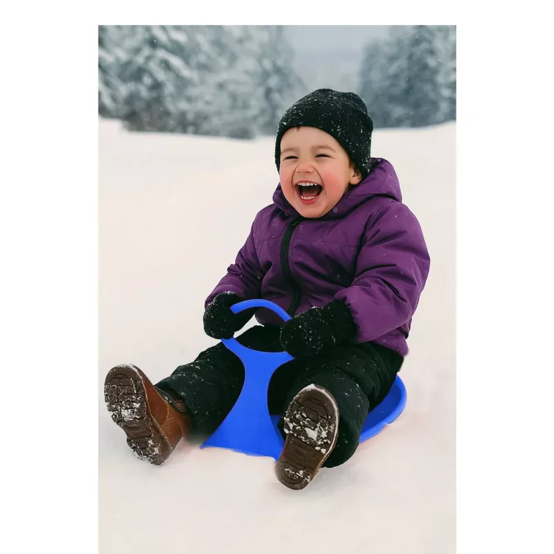Jamara Snow Play Snow Glider zils — plastmasas ragaviņas, 570×380×30 mm, bērniem no 3 gadiem
