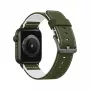 Pulksteņa siksniņa GUAN Premium Pro Apple Watch 42–49 mm haki/balta, saderīga ar 44mm/45mm/46mm/49mm/42mm