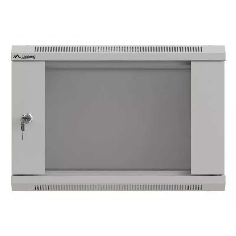 Rack montāžas skapis LANBERG WF03-5306-10S 19 collu 6U pelēks ar stikla durvīm