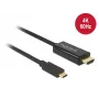 Video kabeļa adapteris DeLOCK 85291 USB Type-C HDMI 2 m Melns