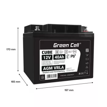Akumulators AGM VRLA 12V 40Ah IP54