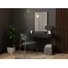 Tualetes galdiņš ar spoguli cama meble PAFOS 80×41,6×100 cm, MDF rāmis, 1 atvilktne, matēti melns