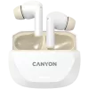 Austiņas CANYON HEXAGON 7 TWS ANC+ENC bezvadu uzlāde baltas bēšas