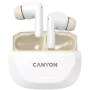 Austiņas CANYON HEXAGON 7 TWS ANC+ENC bezvadu uzlāde baltas bēšas
