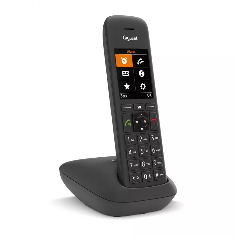 Gigaset C575 Analog/DECT telefons ar zvanītāja ID Melns