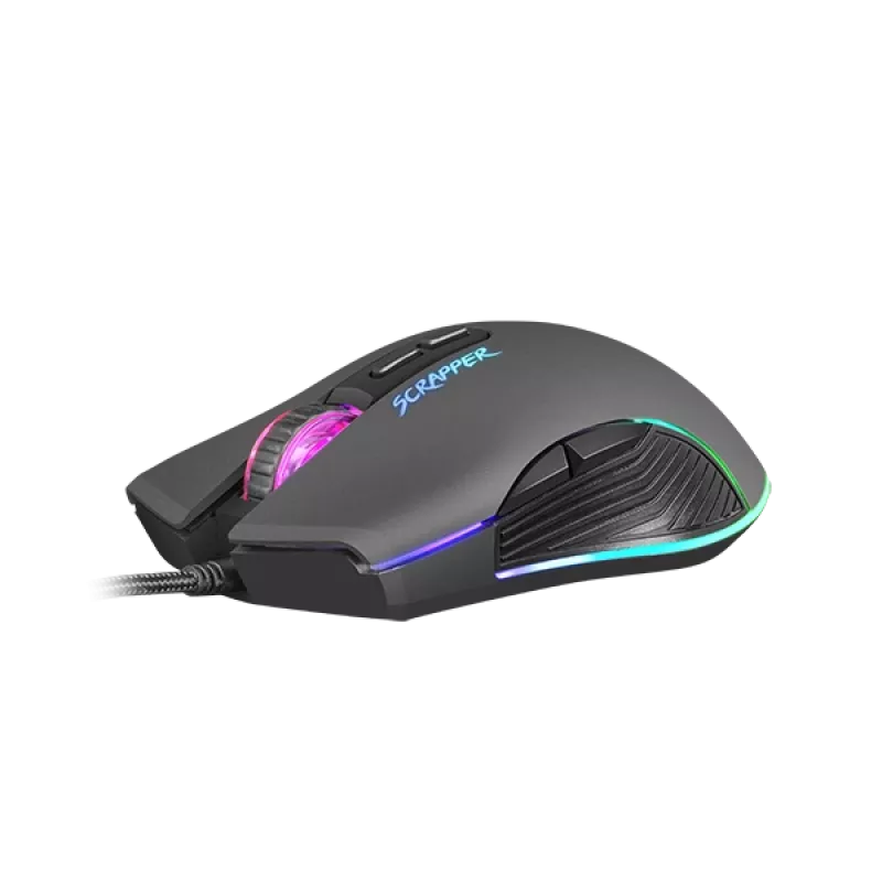 FURY Scrapper pele Spēlēm Piemērota abām rokām USB A tipa Optiskā 6400 DPI