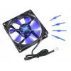 Computer Case Fan NoiseBlocker MelnsSilentFan XE1 92 mm, 1500 RPM, 17 dB, 50 m³/h, 4 V, Melns