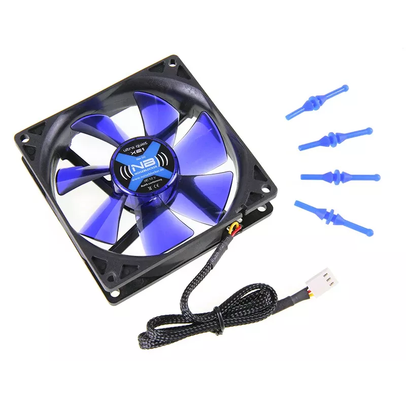 Computer Case Fan NoiseBlocker MelnsSilentFan XE1 92 mm, 1500 RPM, 17 dB, 50 m³/h, 4 V, Melns