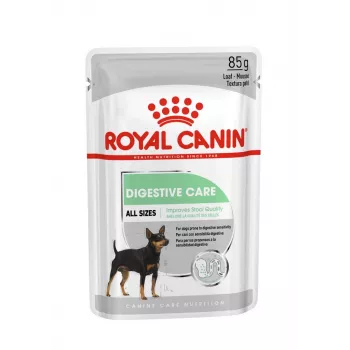 Mitrā suņu barība Royal Canin Digestive Care Gaļas & dārzeņu maisiņi 12 x 85 g — pieaugušiem suņiem, gremošanas atbalsts