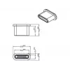 Kontaktligzdas aizsargvāciņš DeLOCK 64014 USB Type-C melns 10 gab.