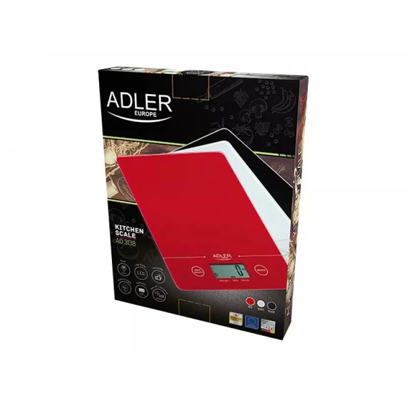 Adler AD 3138 w virtuves svari Elektroniskie virtuves svari Balti Virsmas novietojami Kvadrātveida