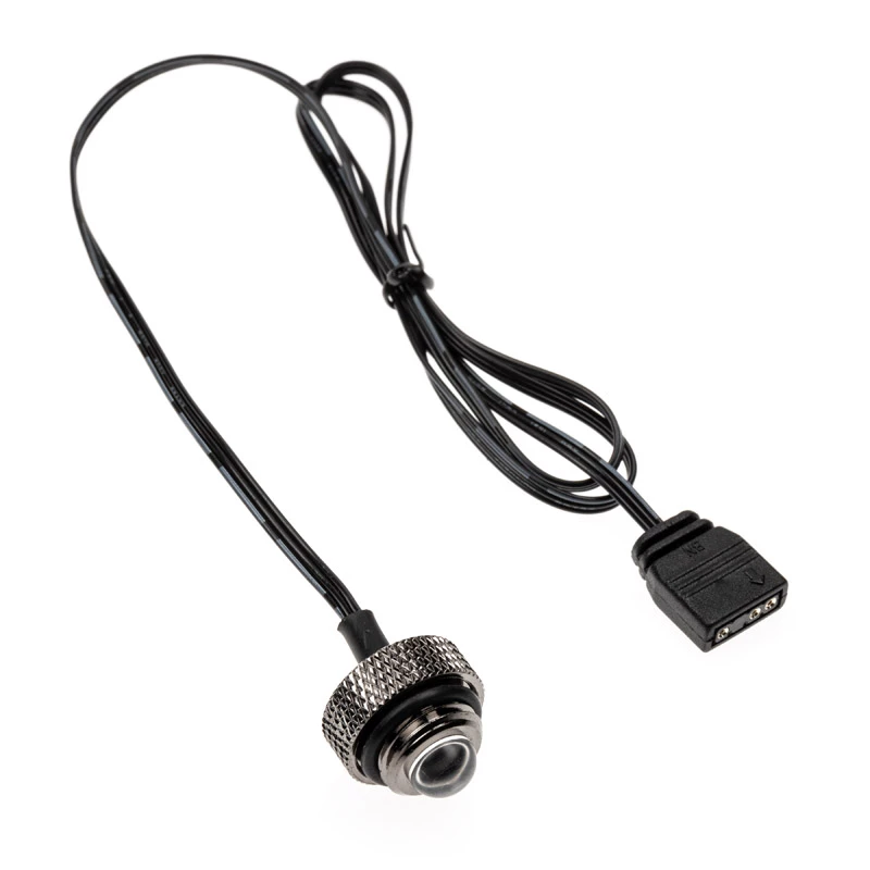 XSPC ARGB LED spraudnis G1/4 5V 3-pin, melns/hromēts