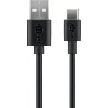Goobay | USB-C uzlādes un sinhronizācijas kabelis (USB-A > USB-C) | 59124 | USB-C vīrišķais | USB 2.0 vīrišķais (A tips)