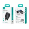 Lādētājs usams CC229 30W GaN USB-C un USB LED kompakts ceļojumu lādētājs