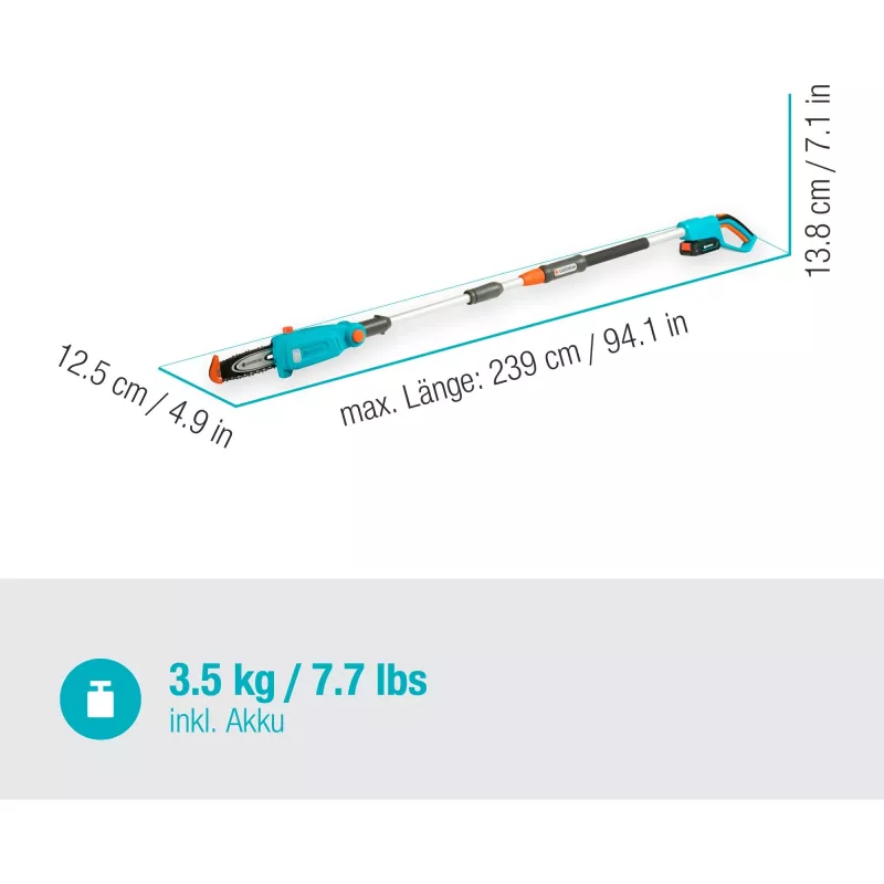 Gardena TCS 20 / 18V P4A 5 cm litija jonu akumulators melns zils oranžs