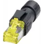Phoenix Contact RJ45 savienotājs, IP20 - CAT 6A spraudnis, taisns Poli: 8P8C VS-08-RJ45-10G/Q Dzeltens, Melns Phoenix Contact (1419001)