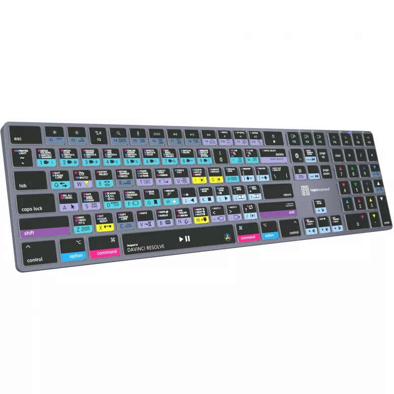 Logickeyboard LKB-RESB-TM-UK biroja Bluetooth QWERTY tastatūra, titāna pelēka