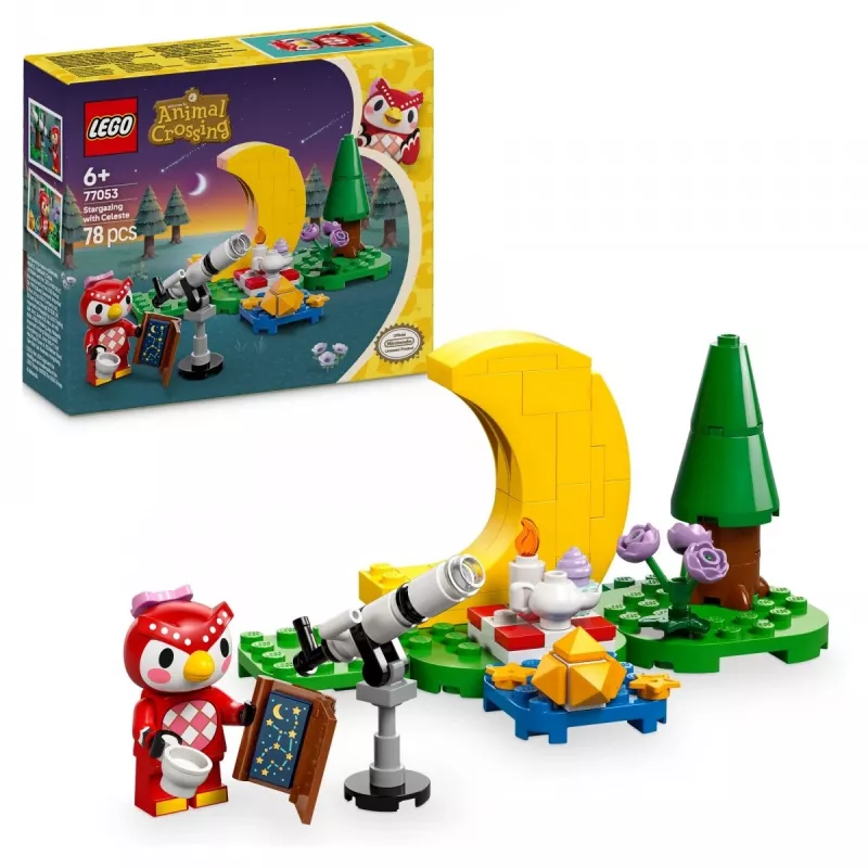 Konstrukciju rotaļlieta LEGO Animal Crossing Zvaigžņu vērošana ar Eifēmiju komplekts 77053