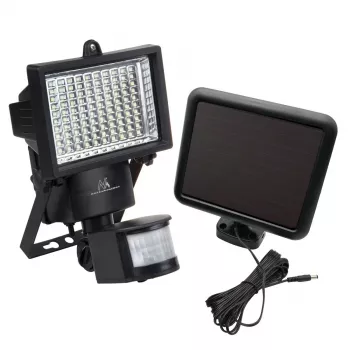 Maclean MCE442 saules lampa LED prožektors ar kustības sensoru, prožektors uzstādīšanai pie sienas, krēslas sensors, IP44, 6W, 6000K