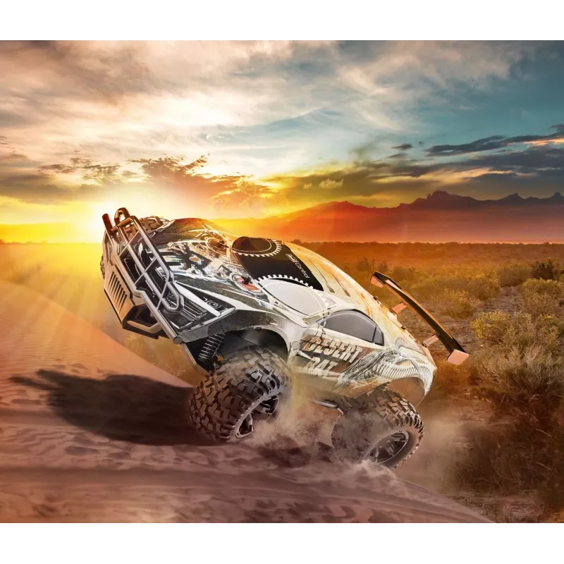 RC auto REVELL Desert Rat (modelis 24442) — pelēks un melns radio vadāms bezceļa transportlīdzeklis