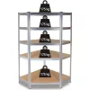 Dārza instrumentu uzglabāšanas plaukts Top e shop Rack GC9030 — Cinkots tērauds un MDF, 900x300x1800 mm, brīvi stāvošs/pie sienas stiprināms, 875 kg ietilpība