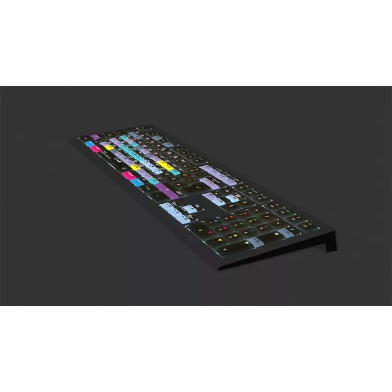 Logickeyboard ASTRA 2 DaVinci Resolve tastatūra „Mac“, pilna izmēra, vadu USB, šķērveida mehānisms, QWERTZ vācu, melna