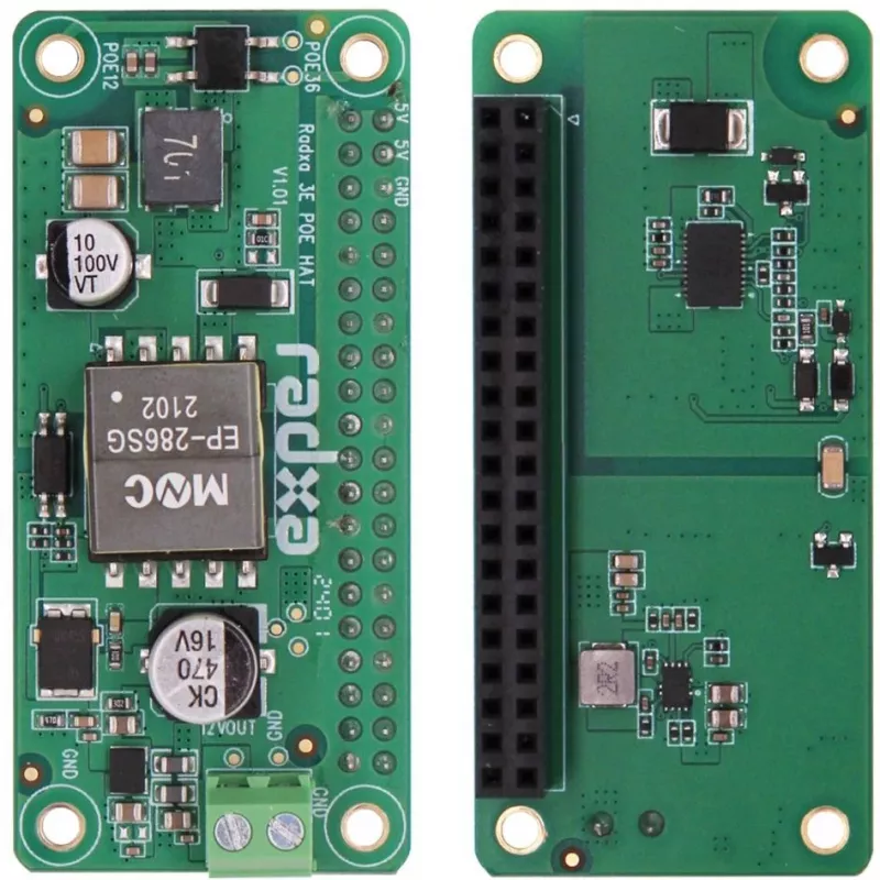 PoE HAT ALLNET RA023 RADXA Zero 3E – ar 802.3af saderīgs barošanas pa Ethernet modulis