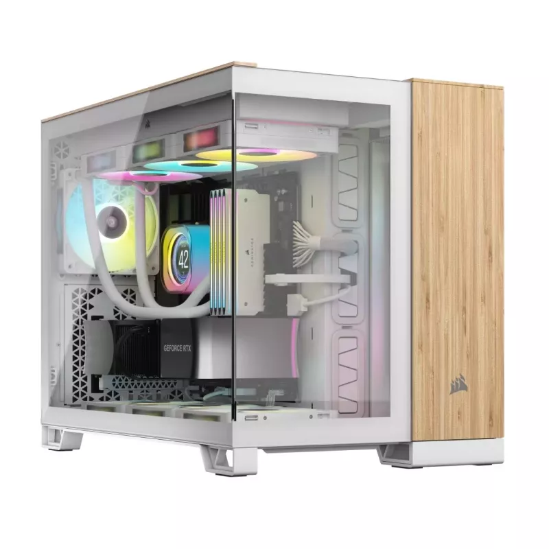 Datora korpuss Corsair CC-9011288-WW Midi Tower Bamboo, Balts
