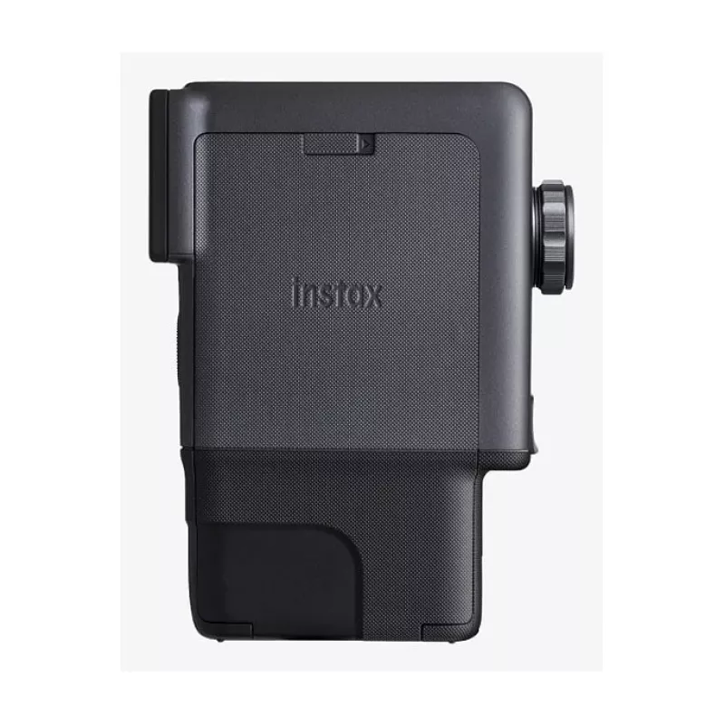 Momentfoto kamera Fujifilm Instax mini evo Cinema — 1/5 collu CMOS 2560×1920, attēls 62×46 mm, iebūvēta zibspuldze, melna