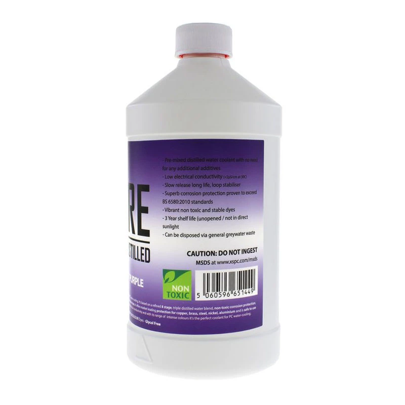 Šķidrais dzesētājs XSPC Pure Coolant 1 L — purpura, UV reaktīvs
