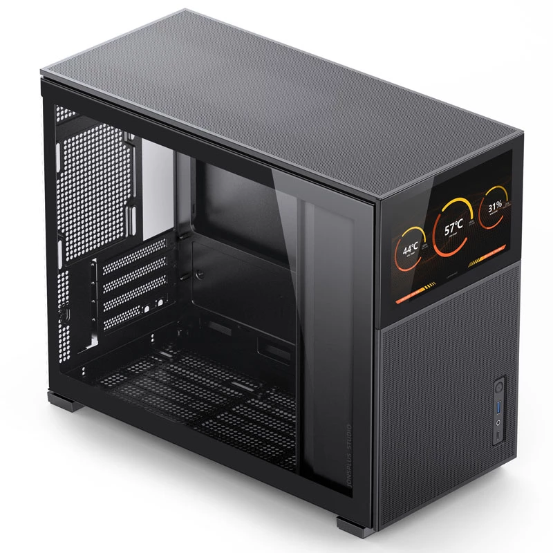 Jonsbo D31 MESH Screen Micro-ATX korpuss, rūdītais stikls - melns