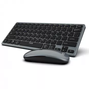INCA IBK-572BT bezvadu tastatūras un peles komplekts, pelēkā krāsā