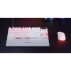 Mehāniskā tastatūra spēlēm TKL STEELSERIES Apex Pro TKL Gen 3 balta — ASV izkārtojums, RGB, regulējami slēdži