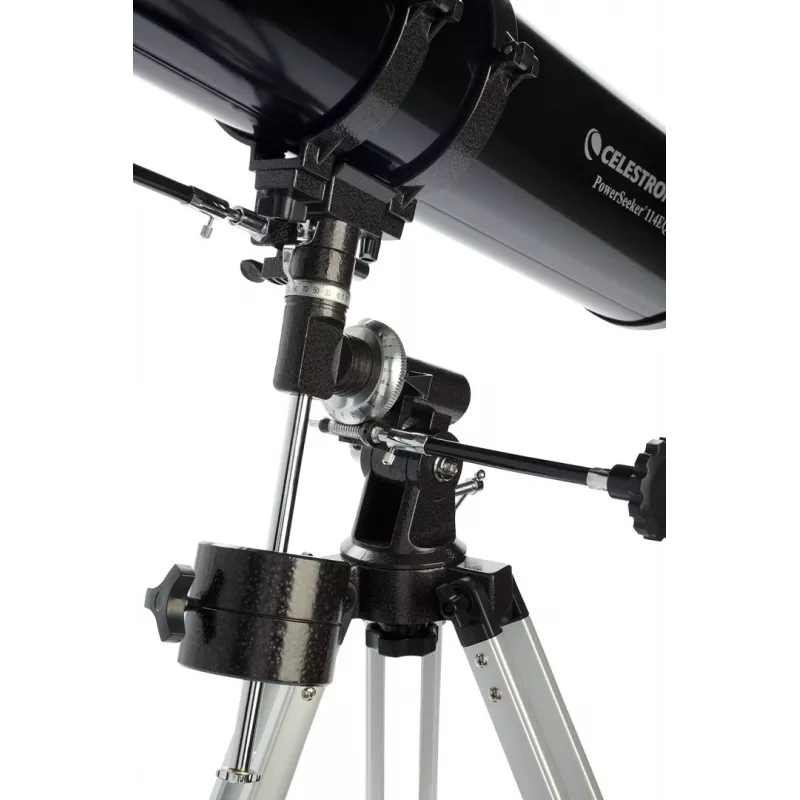 Celestron PowerSeeker 114EQ refraktors 45x melns