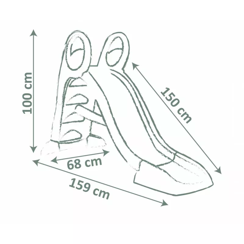 Rotaļu iekārta Smoby 820509 by Simba‑Dickie — plastmasas rāmis, 1590×680×1000 mm, bērniem no 2 gadiem