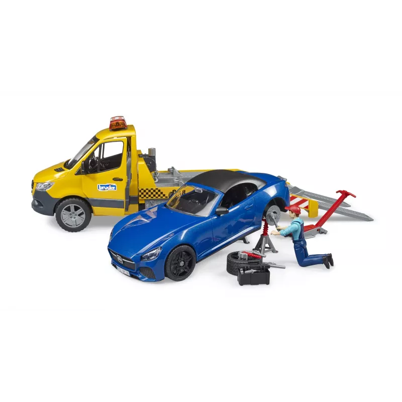 Vilkšanas auto BRUDER 02675 dzeltens ABS no 4+ gadu vecuma