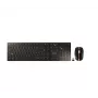 CHERRY DW 9100 plāns klaviatūra pele iekļauta universāla RF Wireless + Bluetooth AZERTY franču melna