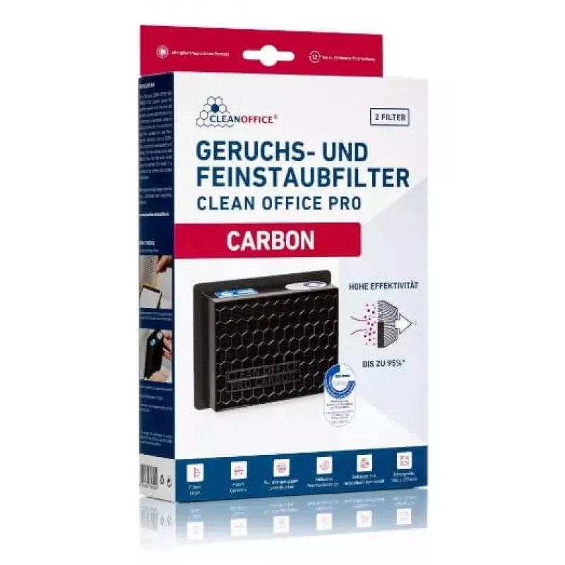 Putekļu filtrs Cleanoffice Carbon 150 x 120 x 50 mm — 2 gab.