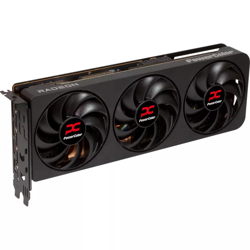 Grafikas karte JaudaKrāsa Radeon RX 9070 XT 16 GB GDDR6, PCIe x16 5.0, 256-bit, 289 mm, 3 ventilatori
