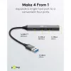 Goobay Slim 4-Port USB-Hub, USB-A uz USB-C™/USB-A, USB 3.2 (74458)