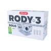 ZOLUX RODY3 SOLO balts būris — kompakts viena kāmja mājoklis, metāls/plastmasa, 410×280×270 mm