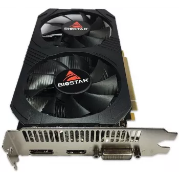 BIOSTAR Radeon RX 560 4 GB GDDR5 grafiskā karte, 128 bitu, PCIe 3.0, 1275/1175 MHz, HDMI+DP+DVI