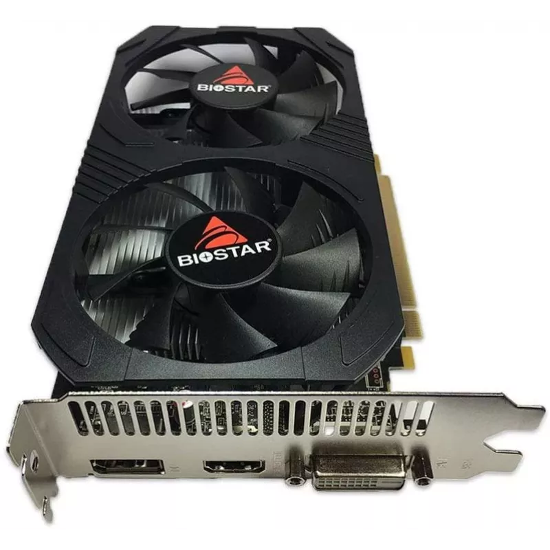 BIOSTAR Radeon RX 560 4 GB GDDR5 grafiskā karte, 128 bitu, PCIe 3.0, 1275/1175 MHz, HDMI+DP+DVI