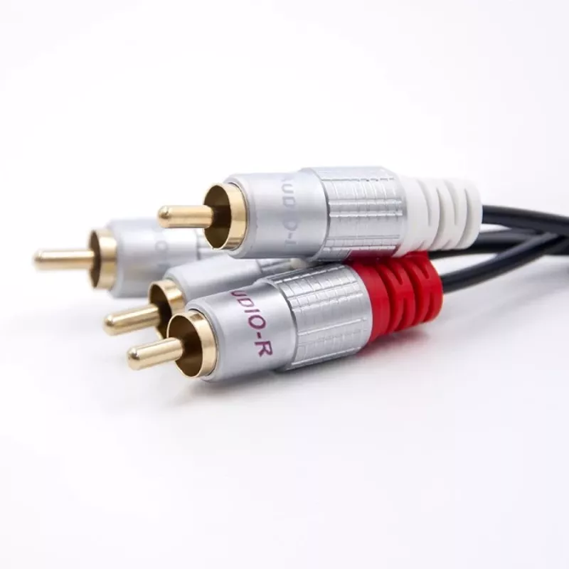 Audio kabelis Qoltec 52338 2m 2xRCA melns