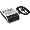 Bateriju lādētājs Ansmann Comfort Smart mājsaimniecības baterijām USB