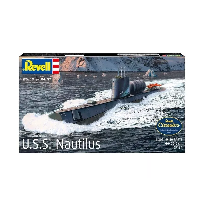 Plastmasas kuģa modelis REVELL U.S.S. Nautilus mērogā 1:305, komplekts 05184