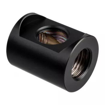 Armatūra EKWB EK-Quantum Torque Splitter 3F T — misiņš, melna, augstums 28 mm
